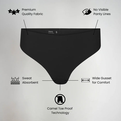 Seamless Invisible Camel Toe Thong
