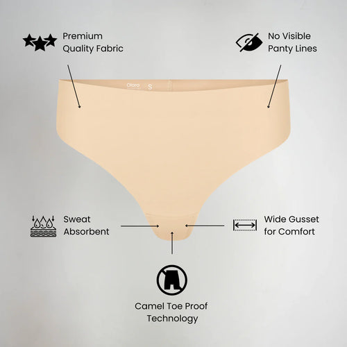 Seamless Invisible Camel Toe Thong